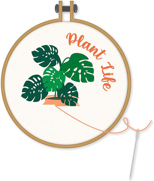 Plant Life Crosstitch Kit | Embroidery Crafts Tool Set