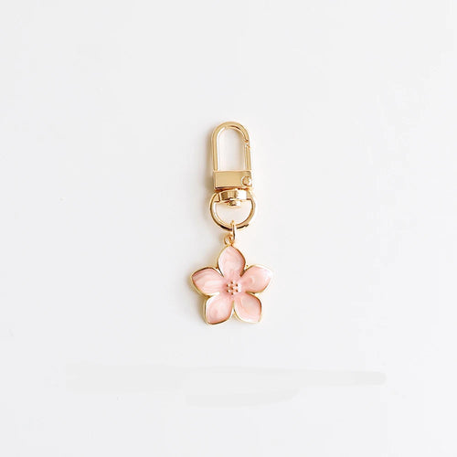 Charming White Pear Blossom Keychain - Adorable Matching Accessory