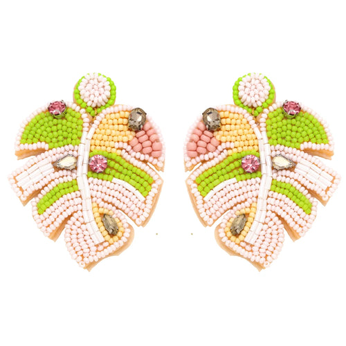 Sunflower Bohemia Handmade Beaded Stone Earrings For Women